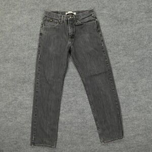 Lee Jeans Mens 30x30 (Tag 32x32) Black Gray Regular Fit Denim Straight Leg